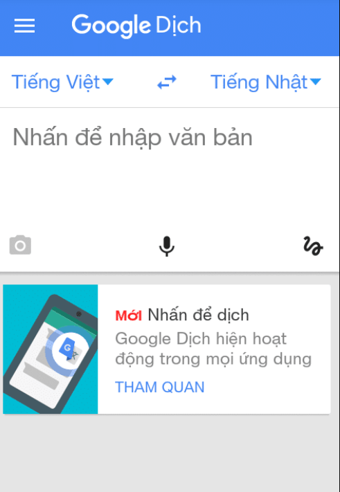 google dịch tiếng nhật